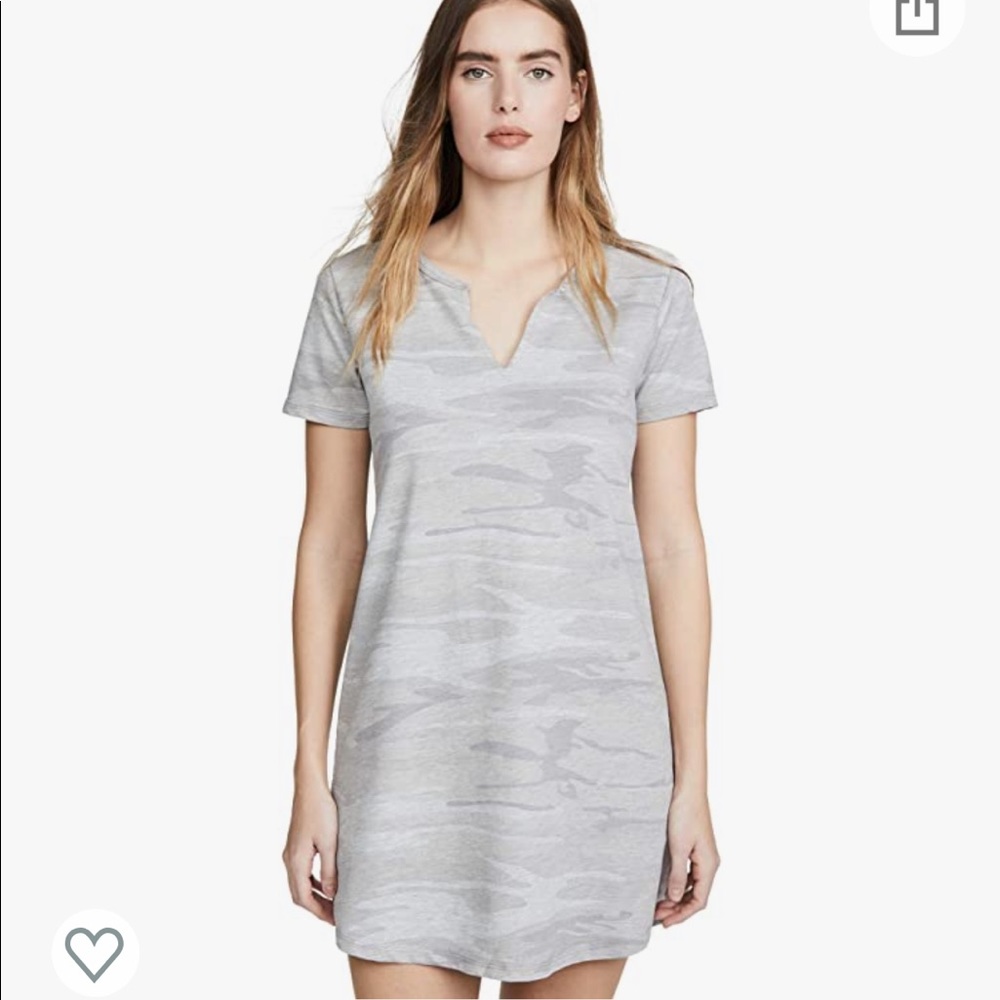 Z Supply Camo Split Neck Dress sz M